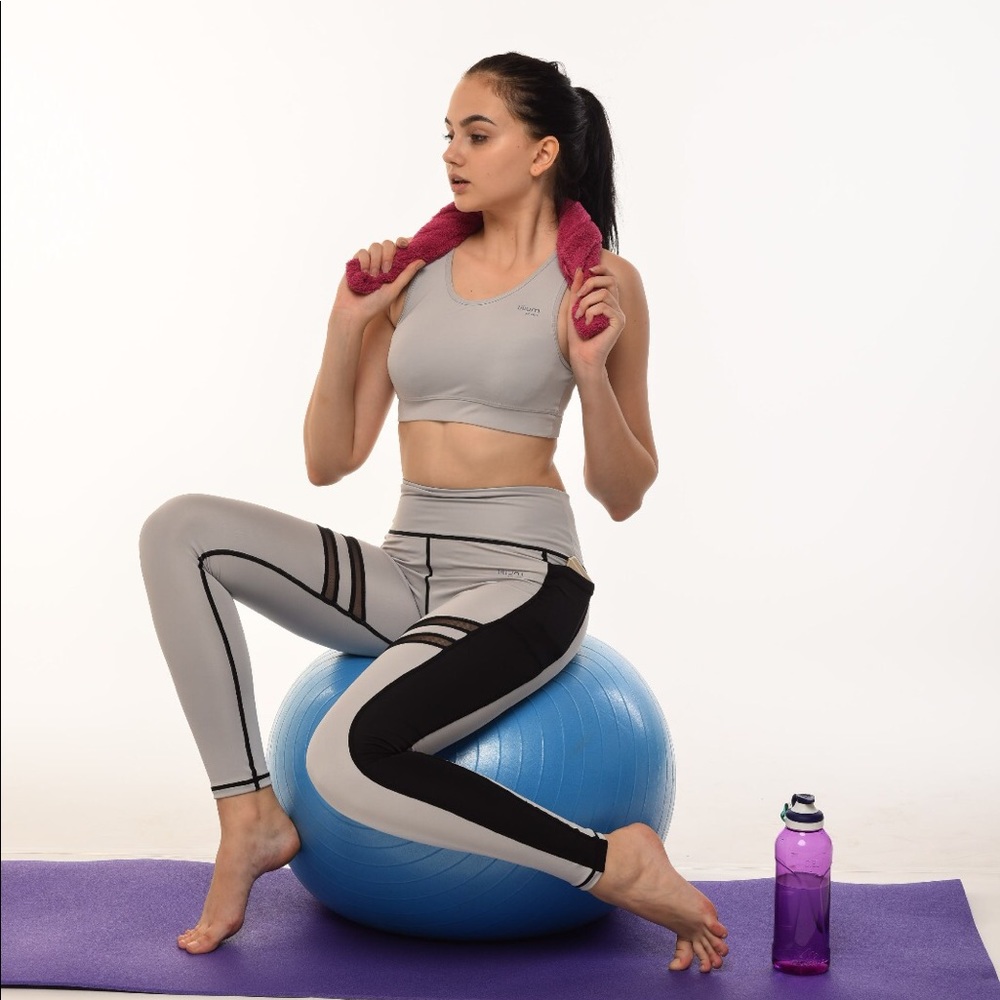 Lilium Yoga Pants Leggings Gray with pocket 158